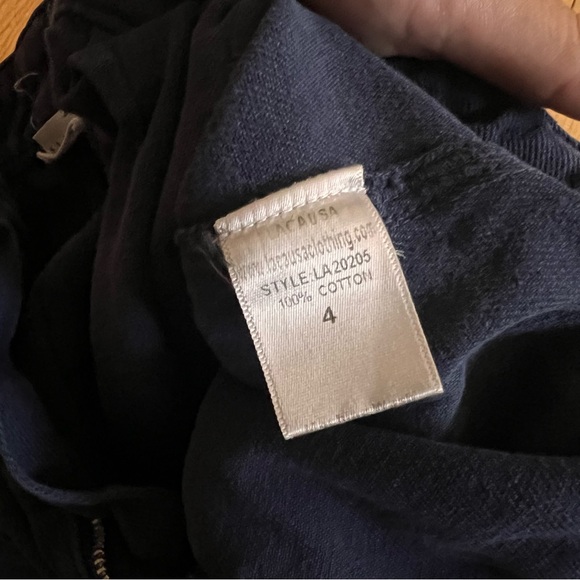 LACAUSA Arlo Trousers Straight Leg Cropped French Blue Size 4 Orig $155 - Picture 6 of 9